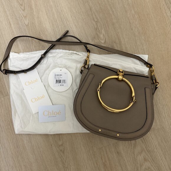 Chloe Grey Nile Bracelet Shoulder Bag - Picture 1 of 14